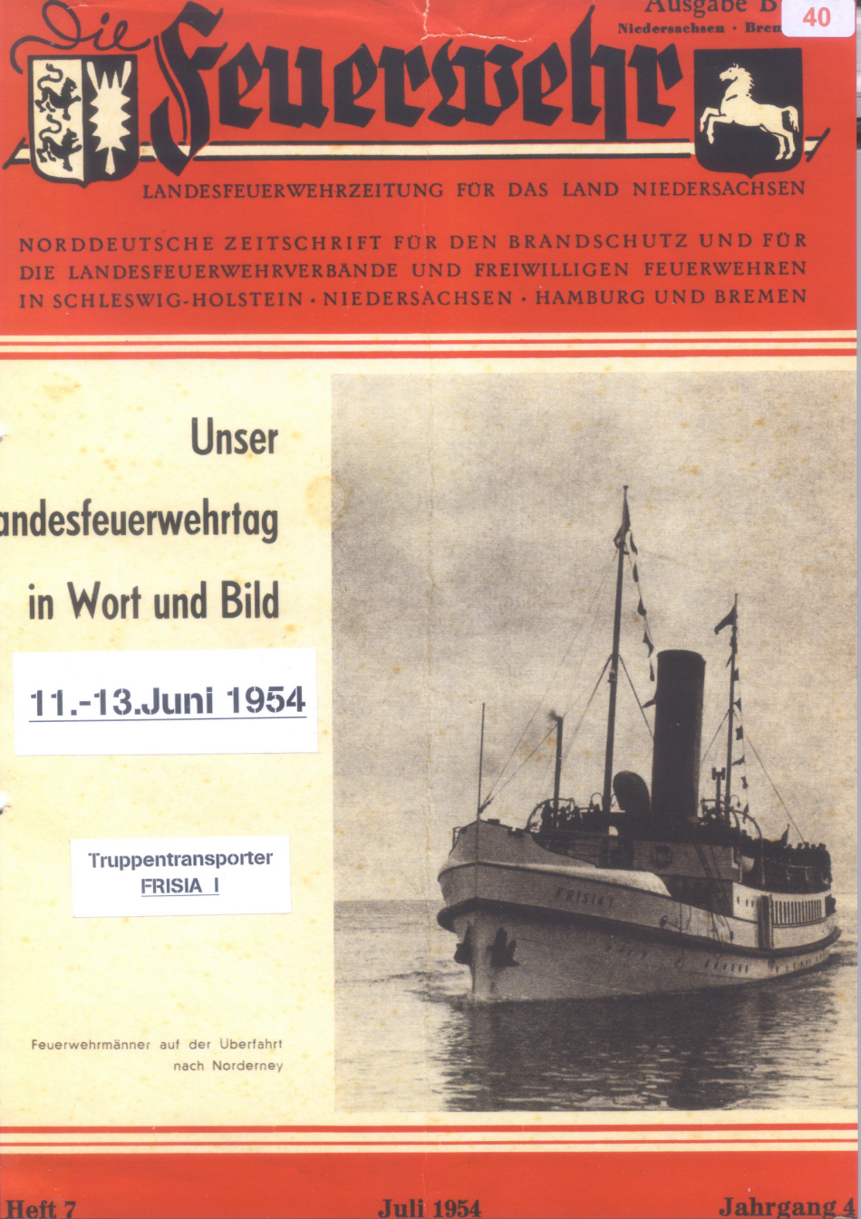 Niedersächsischer Landesfeuerwehrtag 11. - 13. Juni 1954