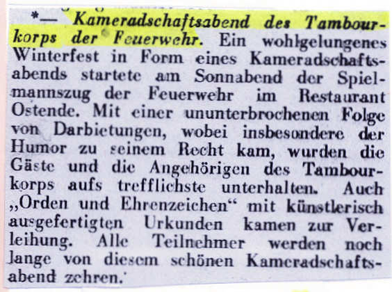 Kameradschaftsabend - 1955