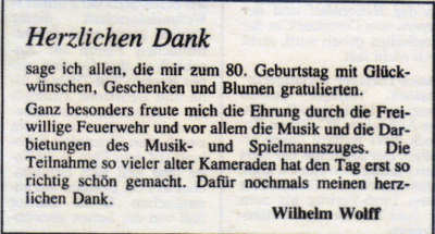 80. Geburtstag Wilhelm Wolff - 1995