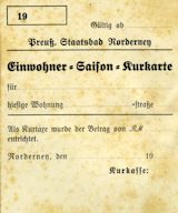 Einwohner-Saison-Kurkarte 1939