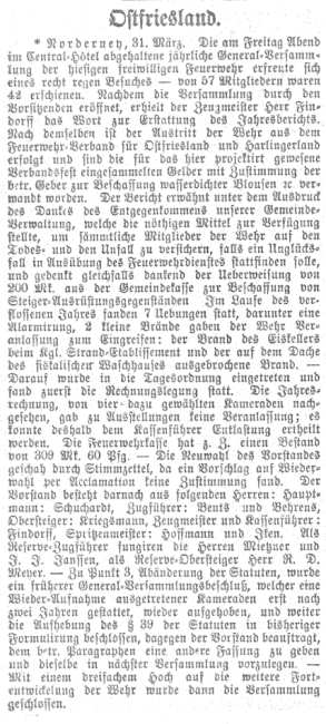 Generalversammlung am 05.03.1896