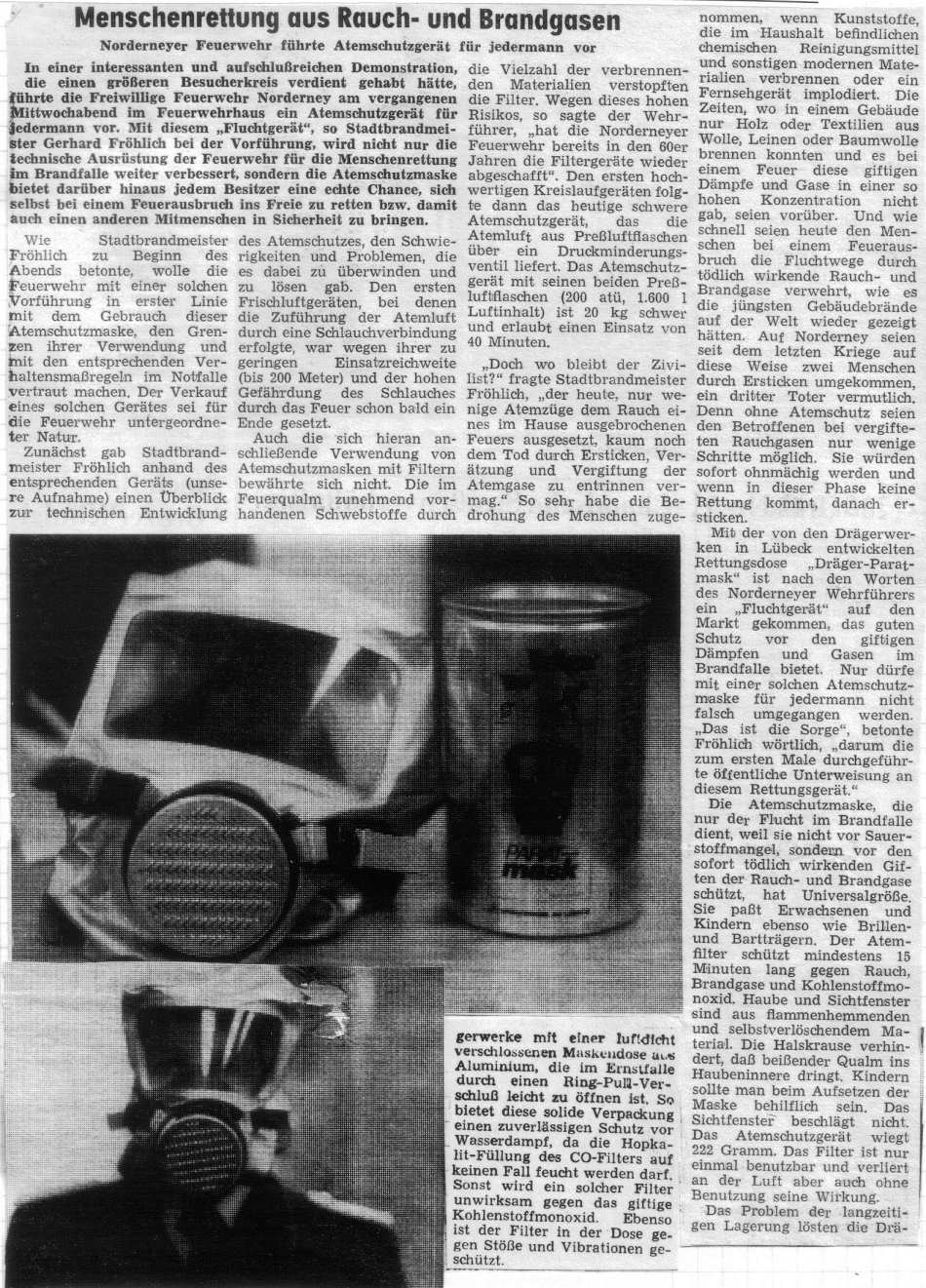 Die neue Volks-Rauch-Gasmaske für jedermann ist da. - 1984